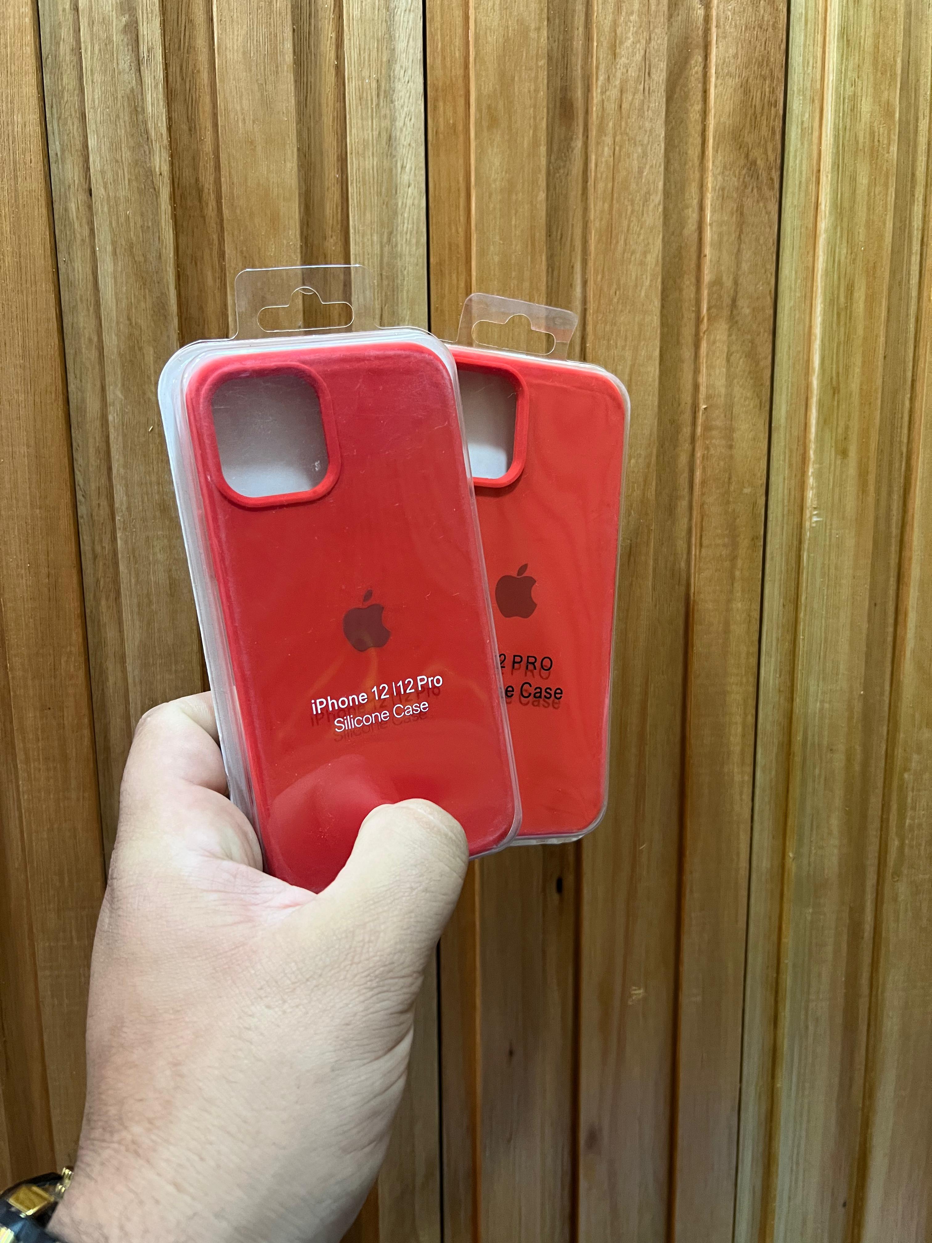 Funda Silicona iPhone 12/12 Pro Roja - Compatible con ambos modelos - TechZone Store