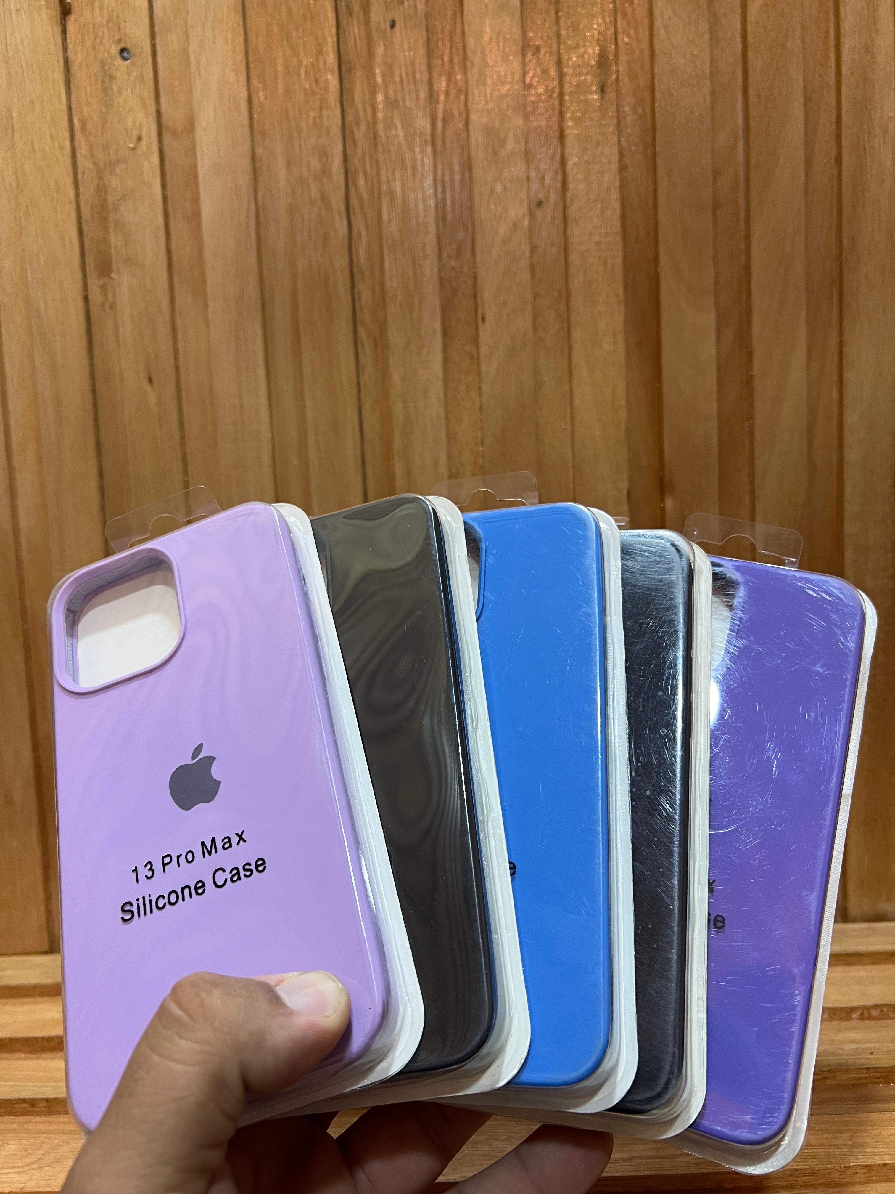Funda Silicona iPhone 13 Pro Max Rosa, Verde, Azul, Gris y Morado - Amplia gama - TechZone Store