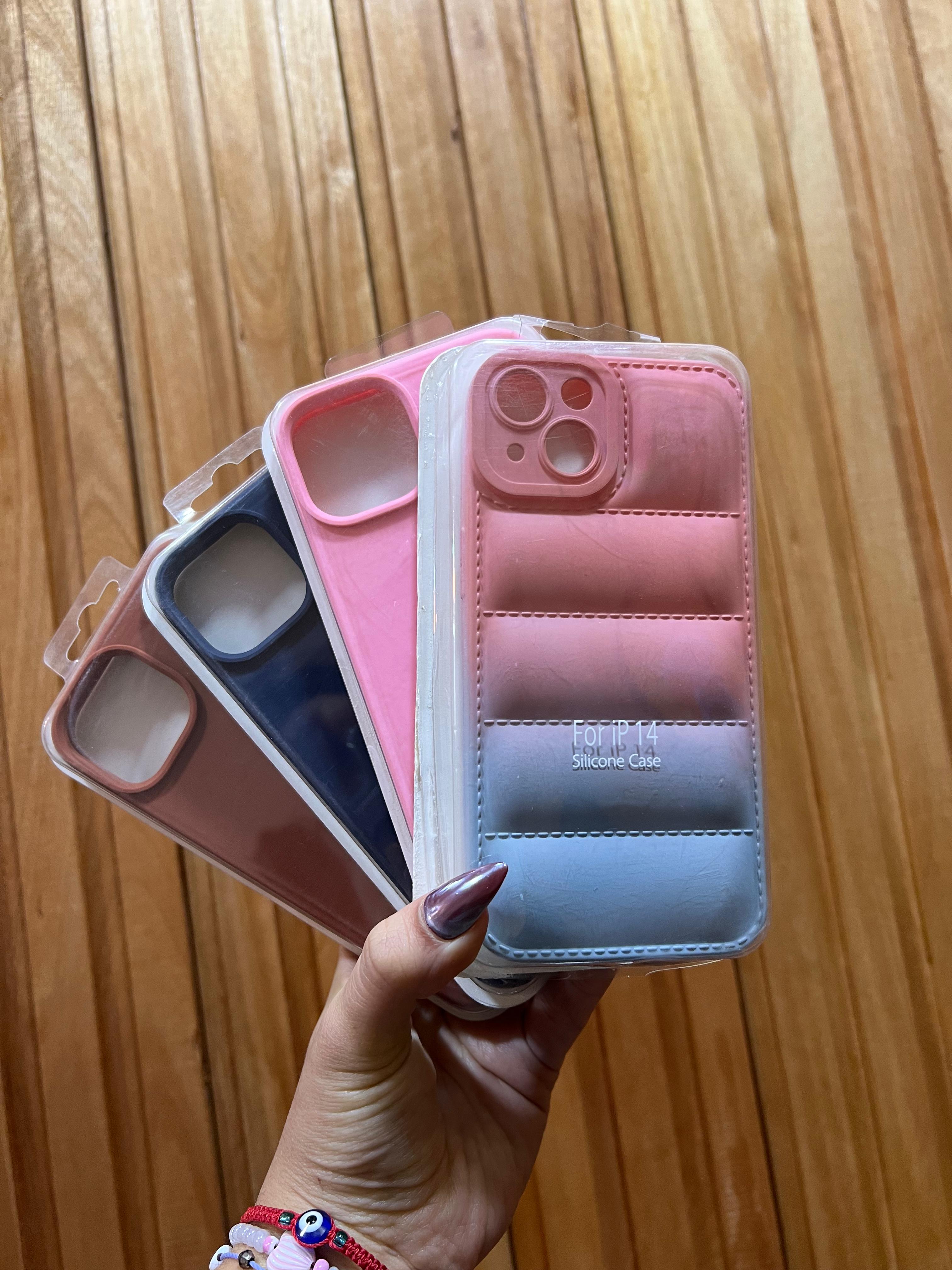Funda Silicona iPhone 14 Degradado Rosa-Azul - Diseño ombré único - TechZone Store